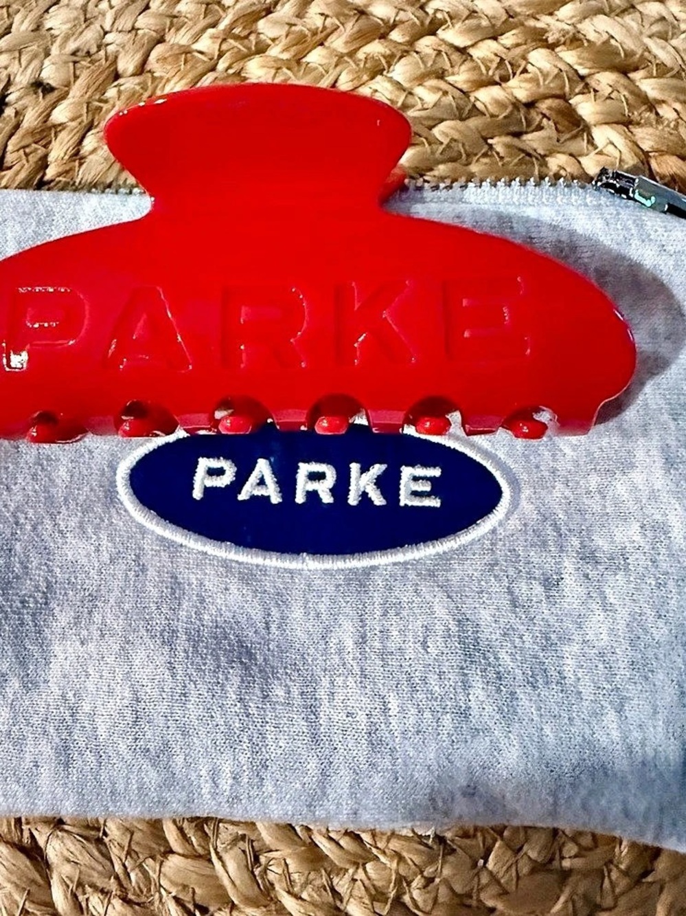 Parke Claw Clip - Georgia Red & Gray Hair Clip